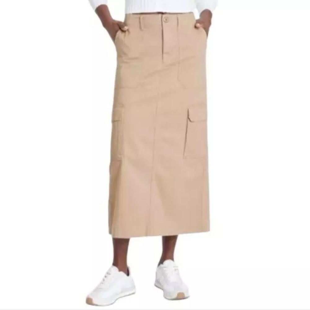 Women's Cargo Midi Skirt - Universal Thread Tan 2